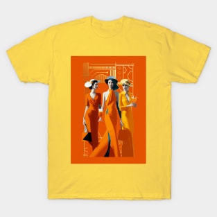 Three art deco women T-Shirt